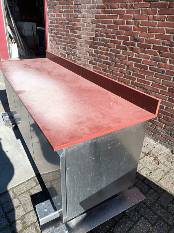 Werktafel 200x70x90 met 3 laden 50x50x50 Rvst. - Afbeelding 2