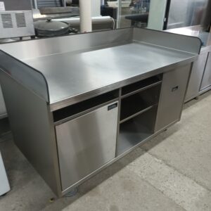 Werktafel rvst.155x83x91 cm Verrijdbaar